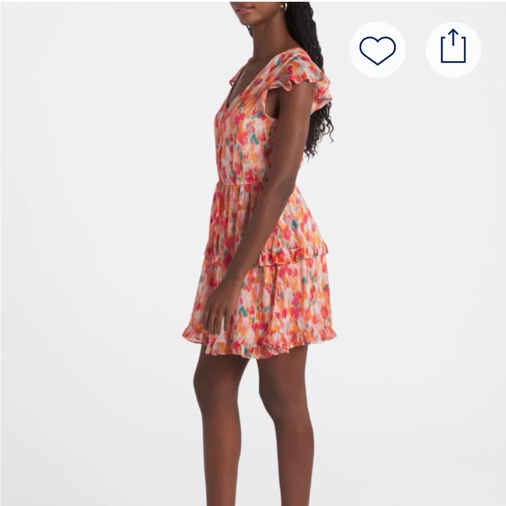 Vibrant Multicolor Ruffle Mini Dress - Picture 3 of 7